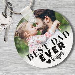 Best Dad Personalised Photo Key Ring<br><div class="desc">Best Dad Ever Personalised Photo Keychain. This personalised "Best Dad Ever" keychain is a meaningful keepsake designed to celebrate Dad and his unique role wherever he goes. Crafted with bold, modern typography, it features "Best Dad Ever" with an option to switch to "Best Dad By Par" for golf fans, making...</div>