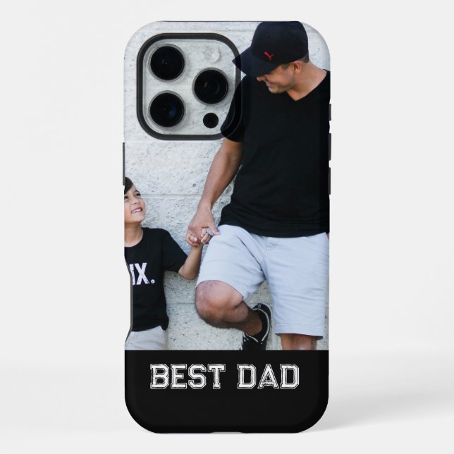 'Best Dad' Photo Customisable Father's Day  iPhone Case (Back)