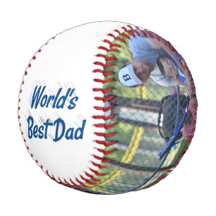 Best Dad Photo Fathers Day sea blue Baseball