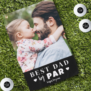 Best Dad Photo Golf Towel