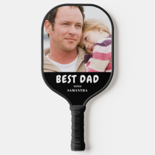 Best Dad Photo Name Pickleball Paddle
