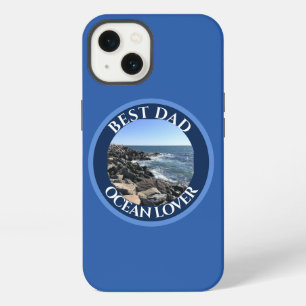 Best Dad Photo of Atlantic Ocean Blue Sea iPhone 13 Case