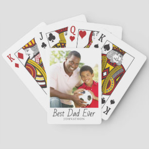 Best Dad Photo Personalised Playing Cards