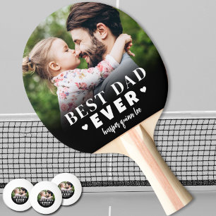 Best Dad Photo Ping Pong Paddle