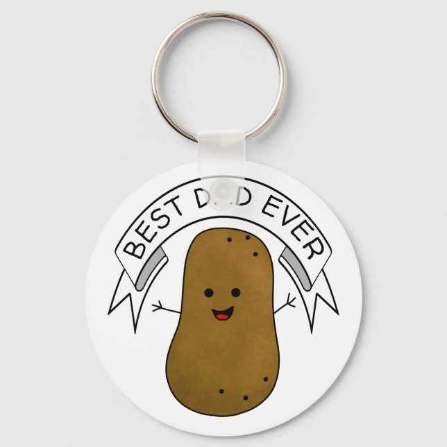 Best Dad Potato Key Ring (Front)