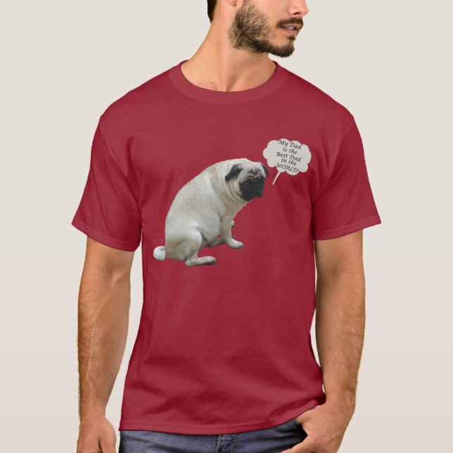 Best Dad Pug T-Shirt (Front)
