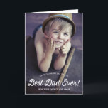 Best Dad | Retro Calligraphy Father's Day Card<br><div class="desc">Customisable father's day photo card featuring retro calligraphy script. Other colours and similar items can be found in my store.</div>