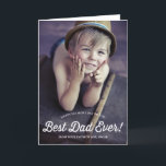 Best Dad | Retro Calligraphy Father's Day Card<br><div class="desc">Customisable father's day photo card featuring retro calligraphy script. Other colours and similar items can be found in my store.</div>