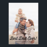 Best Dad | Retro Calligraphy Father's Day Card<br><div class="desc">Customisable father's day photo card featuring retro calligraphy script. Other colours and similar items can be found in my store.</div>