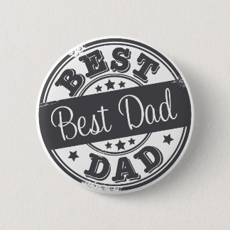Best Dad - rubber stamp effect - 6 Cm Round Badge