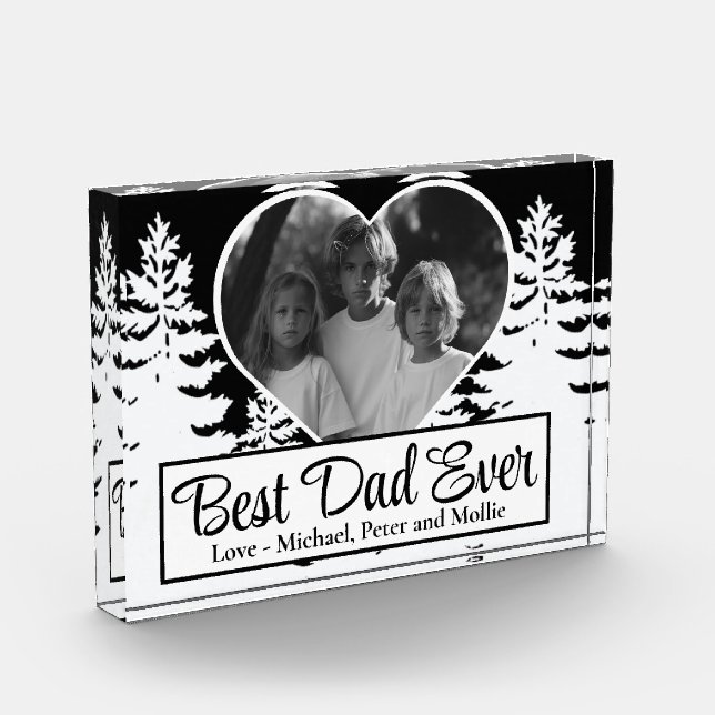 Best Dad rustic outdoor minimalist photo template (Left)