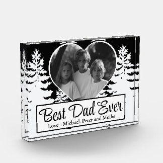 Best Dad rustic outdoor minimalist photo template Block