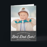 Best Dad Script | Chalkboard Father's Day Card<br><div class="desc">Country rustic father's day photo card featuring retro calligraphy script on a faux chalkboard backround. Other colours and similar items can be found in my store.</div>
