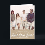Best Dad Script | Karaft Paper Father's Day Card<br><div class="desc">Country rustic father's day photo card featuring retro calligraphy script on a faux kraft paper background. Other colours and similar items can be found in my store.</div>