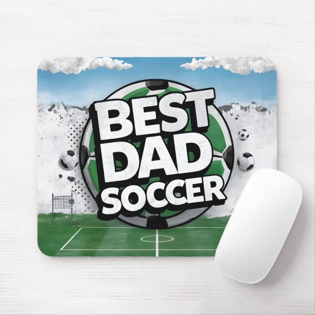 Best Dad soccer graffiti fathers day Mouse Pad (With Mouse)