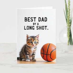 Best Dad Sports Ball Kitten Card