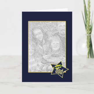 Best Dad Star photo frame (tall) Card