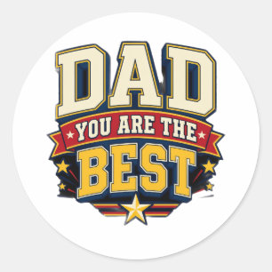 Best Dad Sticker - Varsity Vinyl Decal Gift