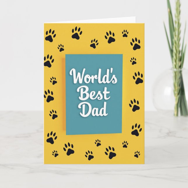 Best Dad Teal Blue Card (Front)