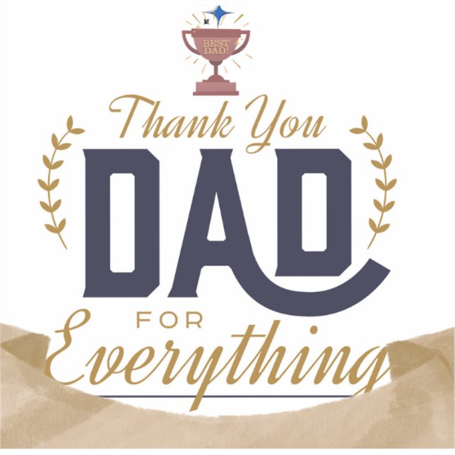 Best Dad – Thank You Design (Front)