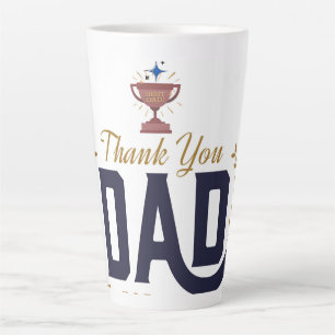 Best Dad – Thank You Design Latte Mug