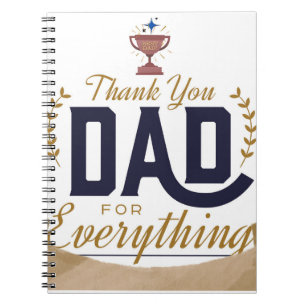 Best Dad – Thank You Design Notebook