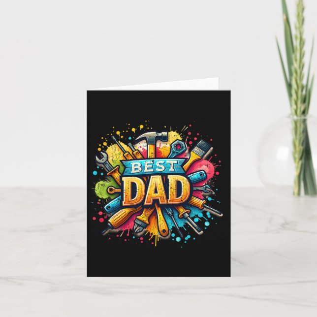 Best Dad Tools Craftsman Dad Daddy Father Fathers  Card (Front)
