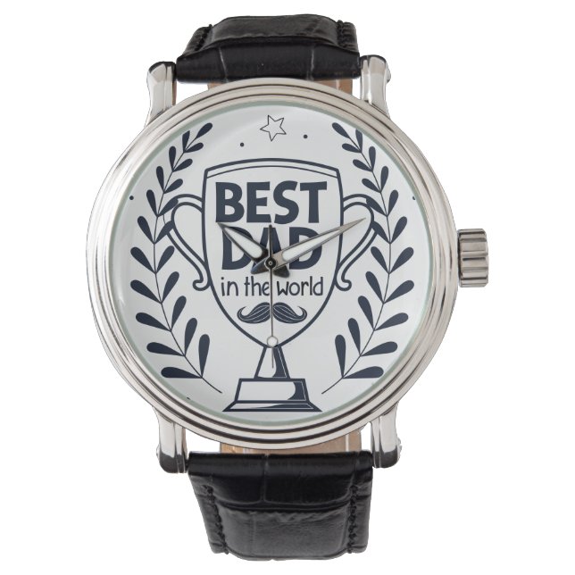 Best Dad Trophy Design – Father’s Day Gift Watch (Front)
