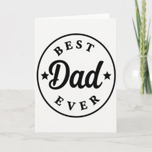 Best Dad Typography Design Card