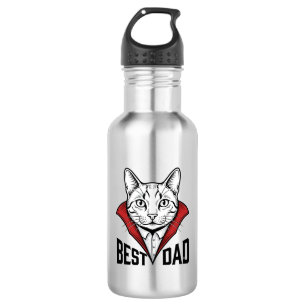 Best Dad Vampire Cat Vintage Engraving Design_1 532 Ml Water Bottle