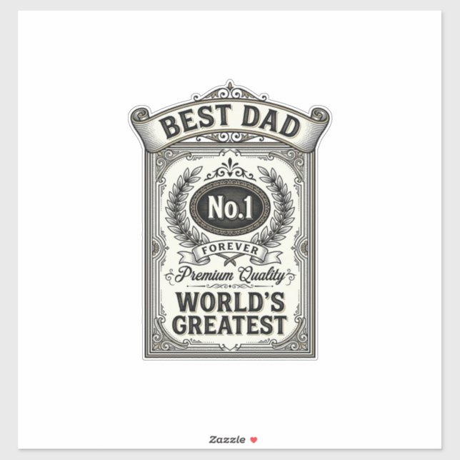 Best Dad Vintage Engraving Father’s Day (Sheet)