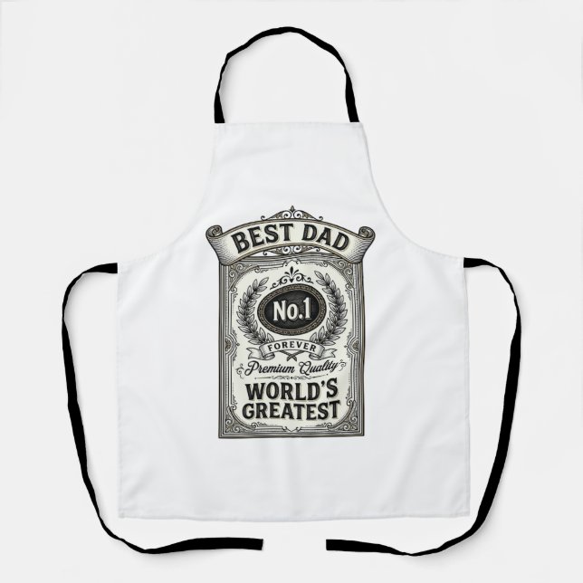 Best Dad Vintage Engraving Father’s Day Apron (Front)
