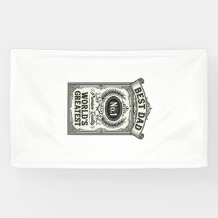 Best Dad Vintage Engraving Father’s Day Banner