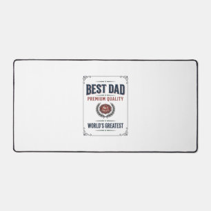 Best Dad Vintage Engraving T-Shirt Design_1 Desk Mat