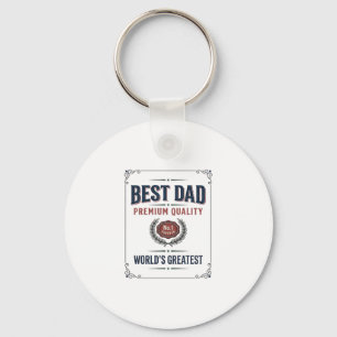 Best Dad Vintage Engraving T-Shirt Design_1 Key Ring