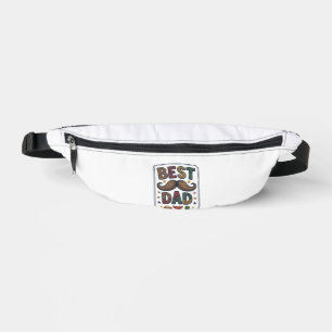 Best Dad Vintage Moustache Vector Father Design_1 Bum Bags