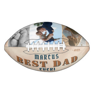 Best Dad Watercolor Father`s 3 Day Photo Collage Football