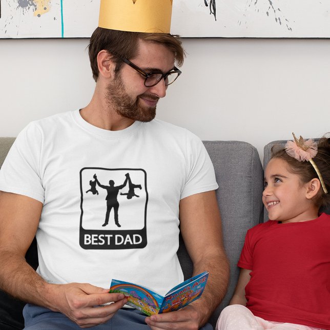 Best Dad - with Kids - Funny Father's Day Shirt (Creator Uploaded)