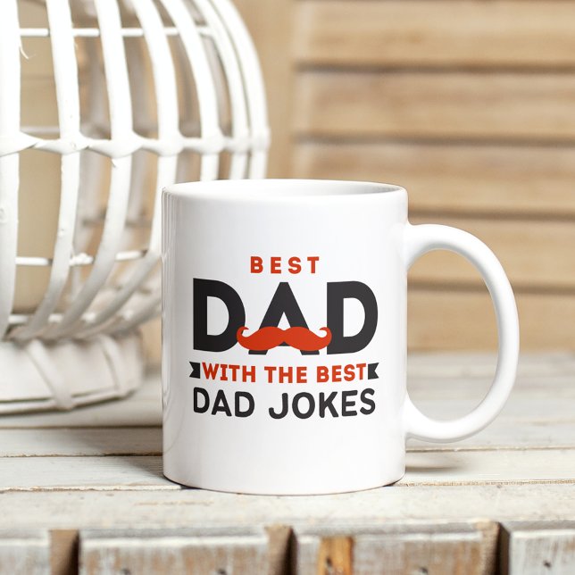 Best Dad With The Best Dad Jokes Father's Day Coffee Mug (Creator Uploaded)