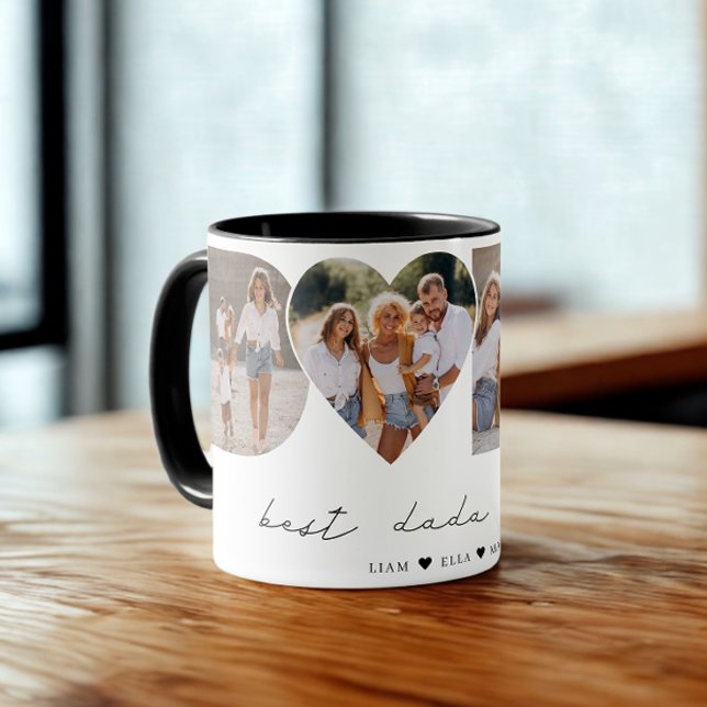 Best Dada Ever 4 Photo Collage First Father's Day Mug (Creator Uploaded)