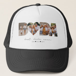 Best Dada Ever 4 Photo Collage First Father's Day Trucker Hat