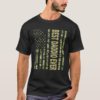 Best Daddio Ever US American Flag Funny Grandpa Fa T-Shirt