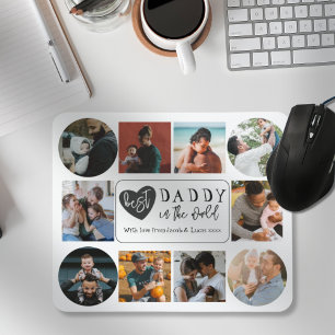 Best Daddy 10 Photo Collage Father's Day Mouse Pad