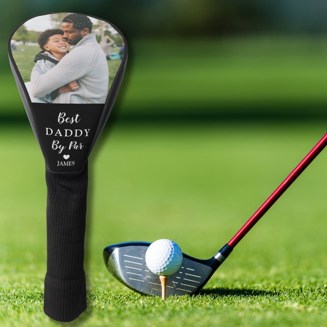 Best Daddy By Par Custom Photo Father's Day Gift Golf Head Cover (Creator Uploaded)