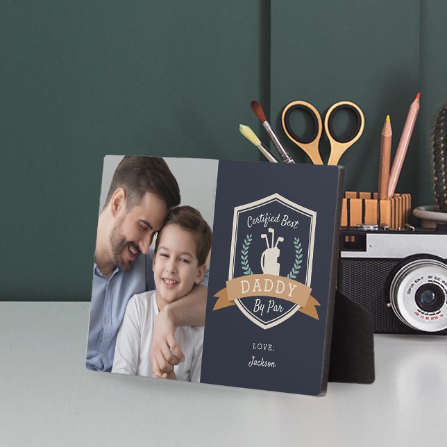 Best Daddy By Par | Golf Dad Photo Plaque (Creator Uploaded)