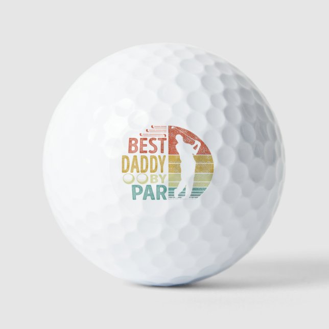 Best DADDY By Par Golf Golfer Balls (Front)