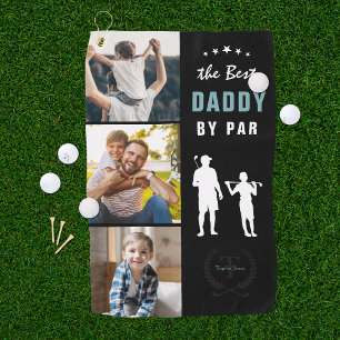 Best Daddy By Par Monogram Photo Collage Golf Towel