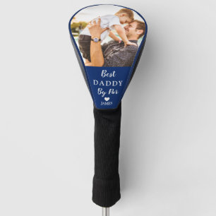 Best Daddy By Par Photo Father's Day Gift Blue Golf Head Cover