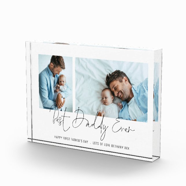  Best Daddy Ever 2 Photos Script 1st Fathers Day (Right)