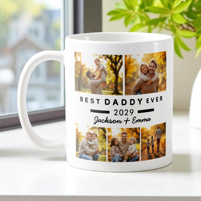 Best Daddy Ever 5 Photo Collage Father's Day  Coffee Mug (Creator Uploaded)
